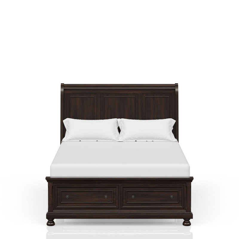 Dark Cherry King Storage Bed, King