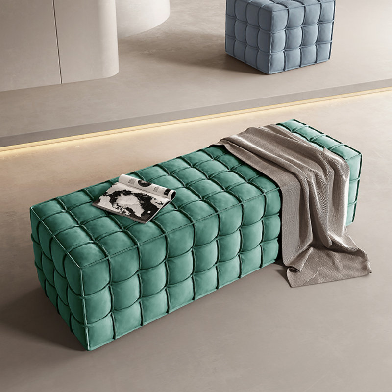 Banc moderne en tissu simple, Vert