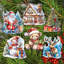 Ensemble de 6 ornements décoratifs à pince en bois Christmas Is Here par G. Debrekht