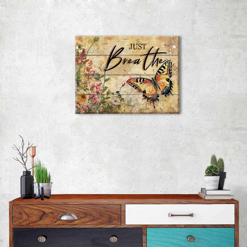 Just Breathe Wall Art, H 12 po x l 16 po