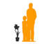 Statue de petit narcis en pot jaune