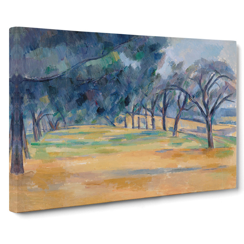 The Allee At Marines by Paul Cezanne - Wrapped Canvas Painting, 35cm H x 76cm W x 3cm D