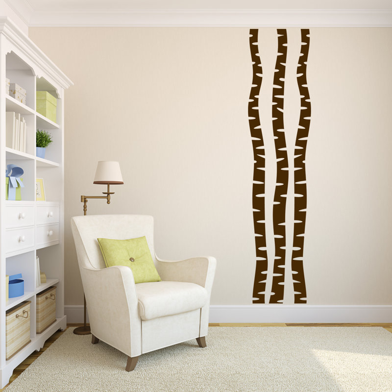 Plants & Flowers Wall Decal, Chocolate Brown