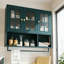 Armoire murale de salle de bain avec espace de rangement ouvert et caché-123382467