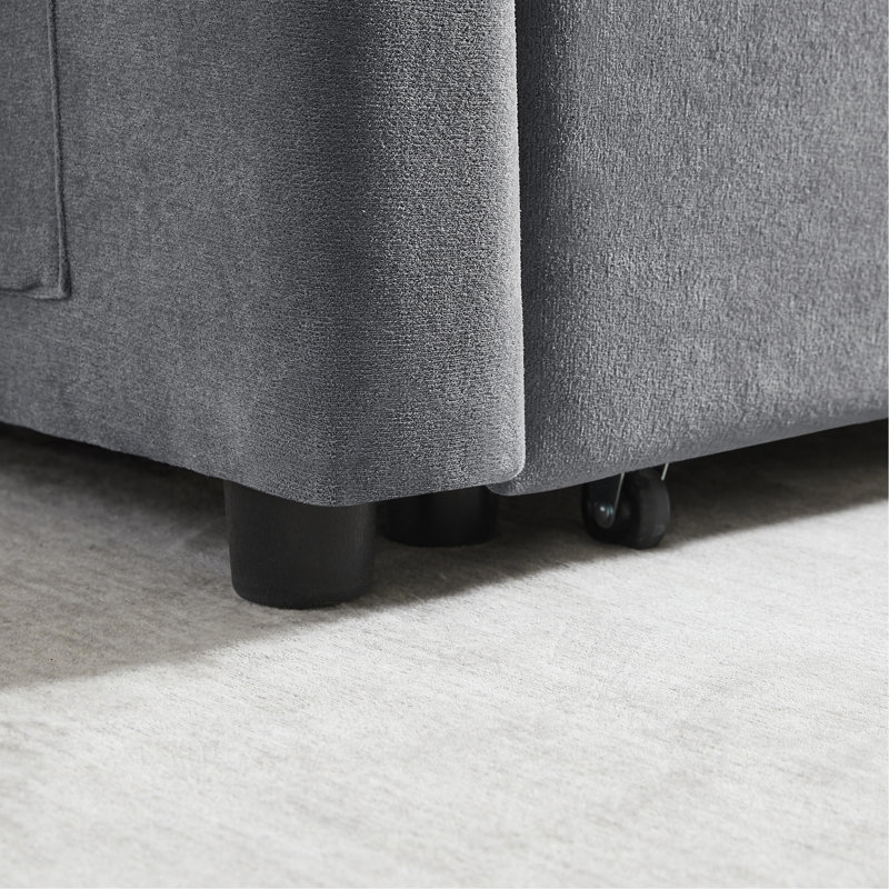 Canapé-lit convertible en tissu Modern, Grey