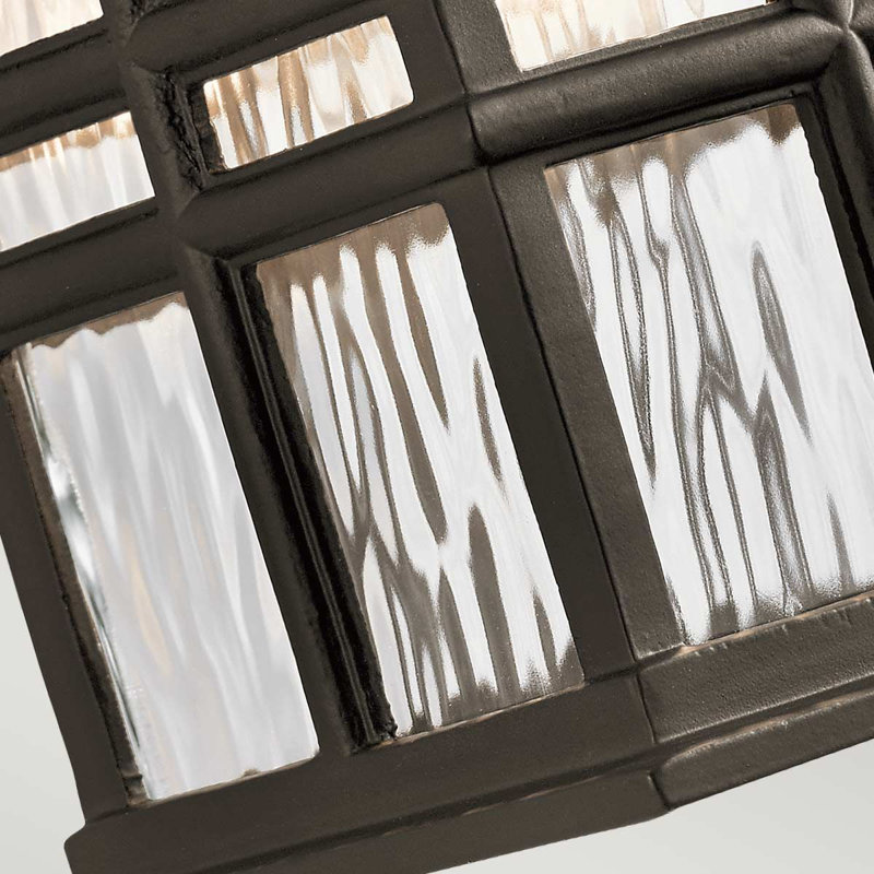 Kenwick Outdoor Wall Lantern, Black, 30.2cm H x 16.5cm W x 19cm D