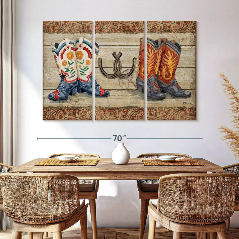 Lelar Wild West Boots IV, 42" H x 65" W