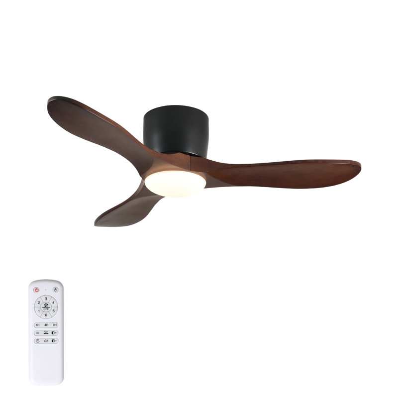 James Farmhouse Elegance Ceiling Fan with Solid Wood Blades and LED Lighting