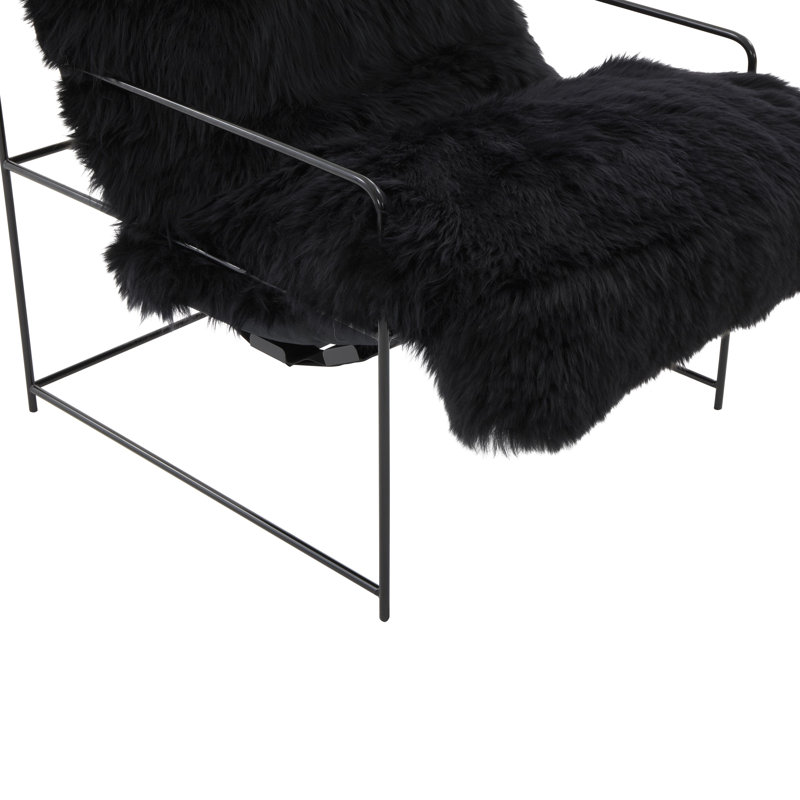 Upholstered Armchair, Black