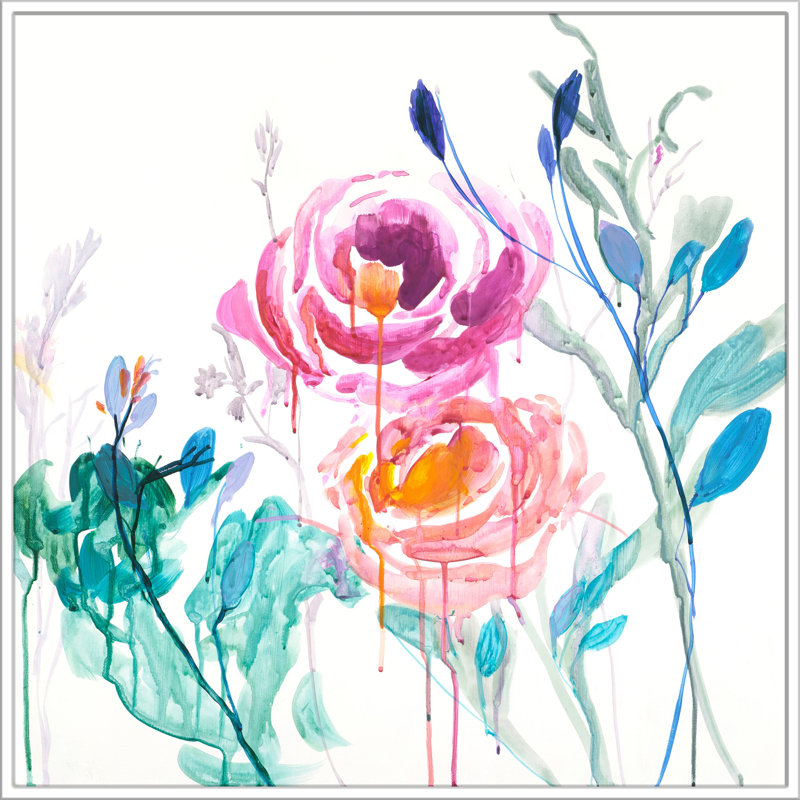 « fleur passion », reproduction sur toile encadrée, H 32 po x l 32 po x P 1,5 po