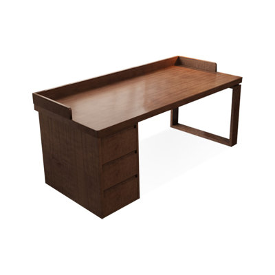 Bureaux rectangulaires en bois massif noyer