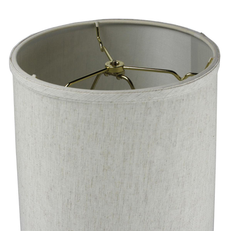 Luminaire suspendu cylindrique unique à 1 lumière Luciano, Avoine texturée, H 10 po x l 14 po x P 14 po