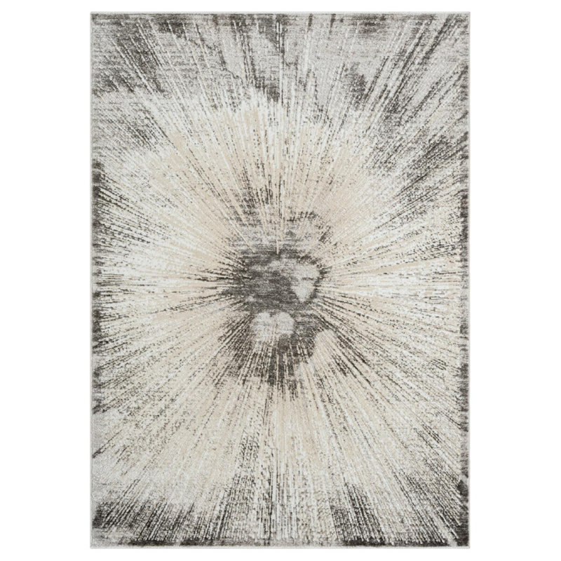 Jisha Abstract Indoor Rug, Rectangle 4' x 5'