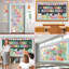 Ensemble de babillards Mentale - «soins mentaux ici», décorations de classe avec découpes pastel