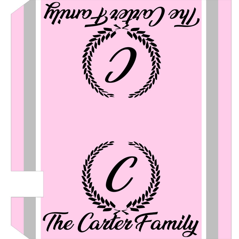 Housse de boîte aux lettres personnalisée monogramme, Rose, Oui