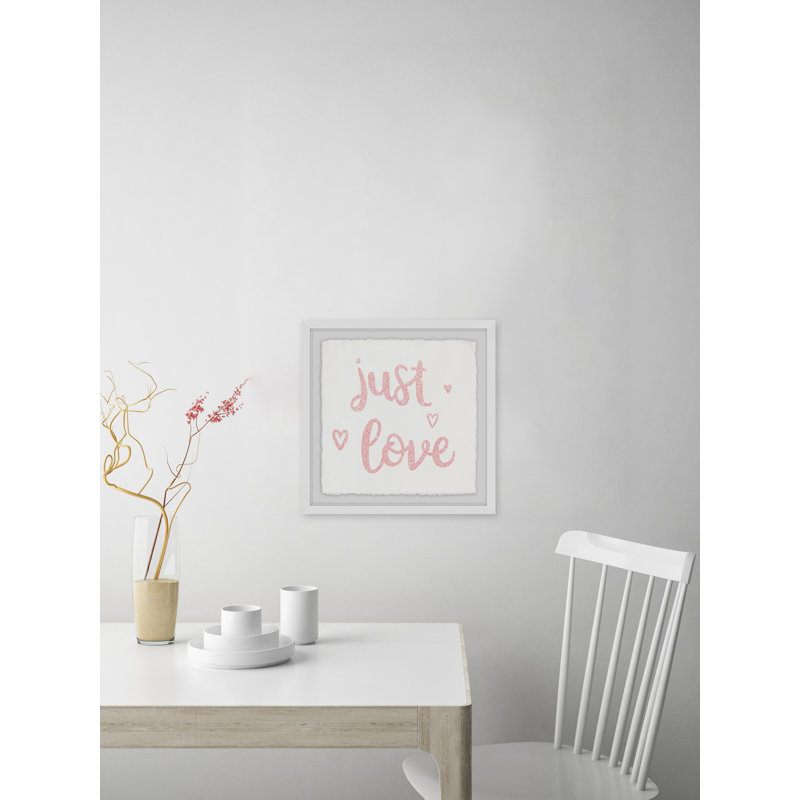 «Just Love II», reproduction encadrée, H 12 po x l 12 po x P 1,5 po