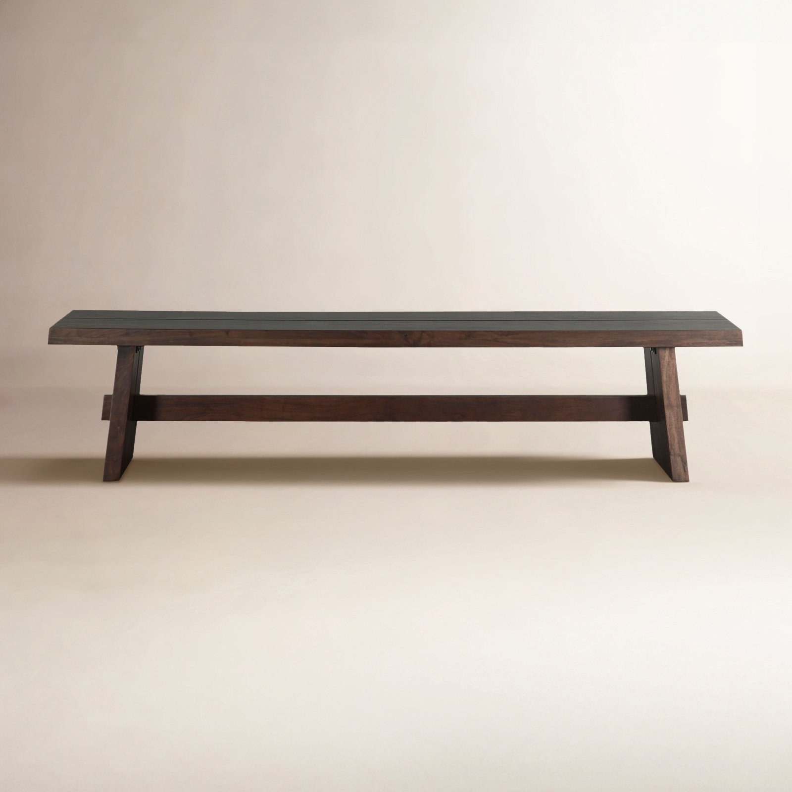 79" Acacia Wood Bench, Brown