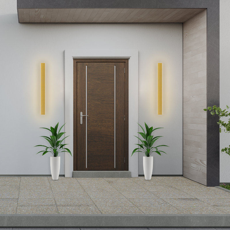 Outdoor LED Linear Wall Sconce – Modern Design, Water-Resistant, Energy-Saving with 3000K Warm White Light, Easy Installation – Ideal for Home Exterior, Balcony, Living Room, Hotels