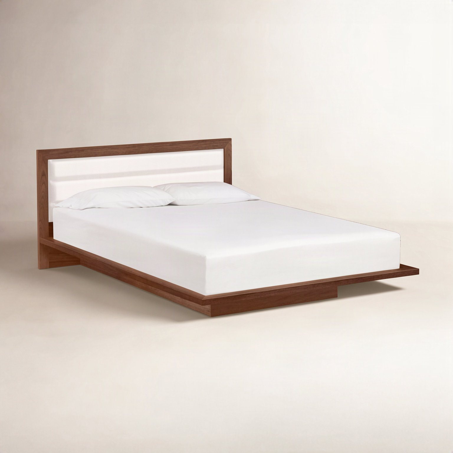 Moduluxe Walnut Bed, King, White, Saddle Cherry