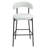26'' Counter Height Bar Stools Teddy Fabric Cover Kitchen Island Counter Bar Stool With Black Powder Coating Base And Footrest-969296304