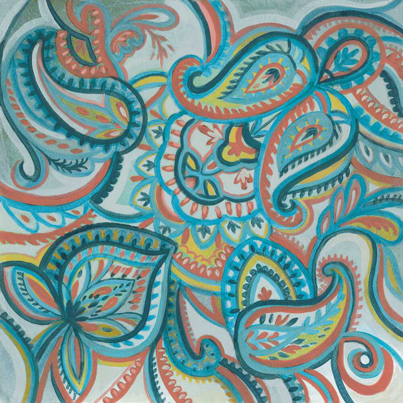 Emerald Paisley I, H 20 po x l 20 po x P 1,25 po