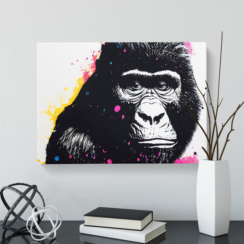 Gorilla Painted Vol.3 - Wrapped Canvas, 35cm H x 50cm W x 3cm D