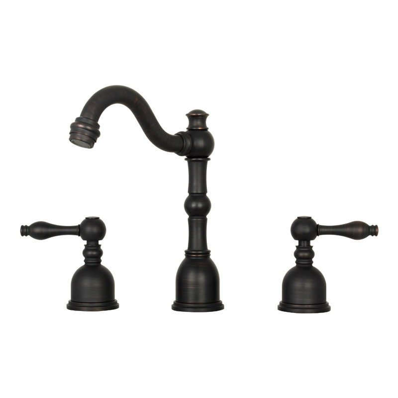 Robinet pour salle de bain large, Bronze huilé
