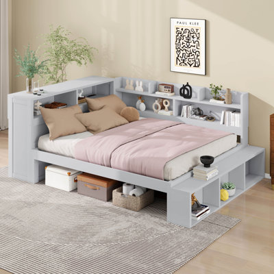 Full Size Daybed With Storage Cabinets And Shoe Cabinet