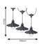 Black Pleated Scallop LED 6 X Battery Operated Out 319cm LED Battery Powered 6 - Bulb Standard String Light