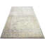 Tapis beige / gris en laine noué à la main de conception unique des années 1960 de 4 pi 3 po x 7 pi 9 po