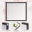 40x36 Inch Oversized Modern Rectangle Bathroom Mirror with Black Frame