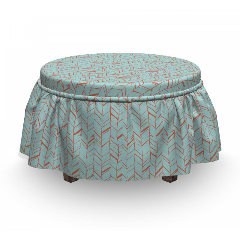 Housse pour repose-pieds chevrons sketchy