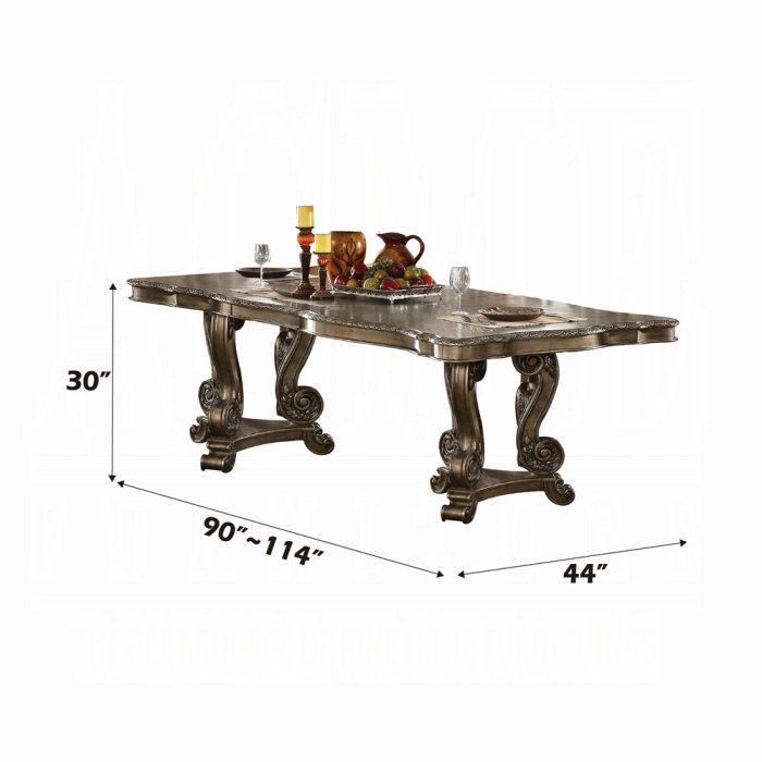 Table de salle à manger ACME Ragenardus avec feuille, chêne rétro