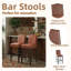 Ensemble de 2 tabourets de bar modernes en similicuir, pieds en bois d'hévéa, capacité de 300 lb?-921789927