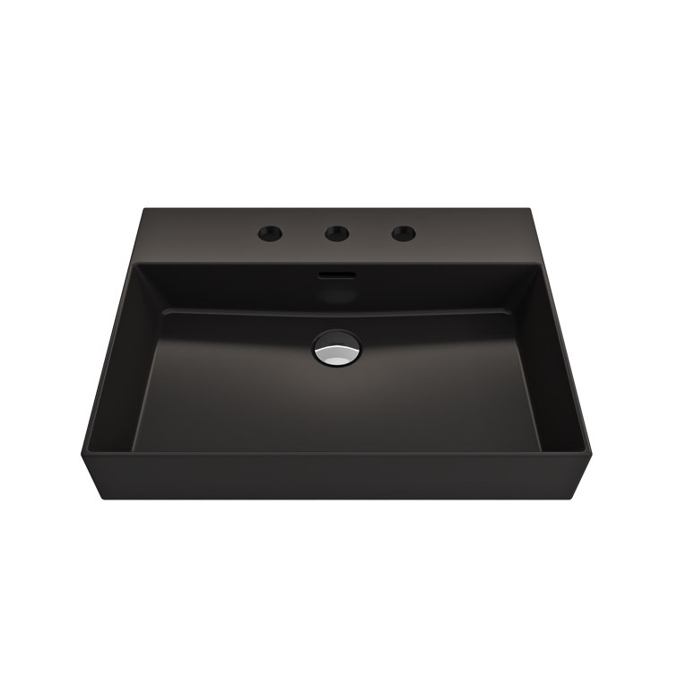 BOCCHI Milano 18.31'' Fireclay Rectangular Bathroom Sink with Overflow
