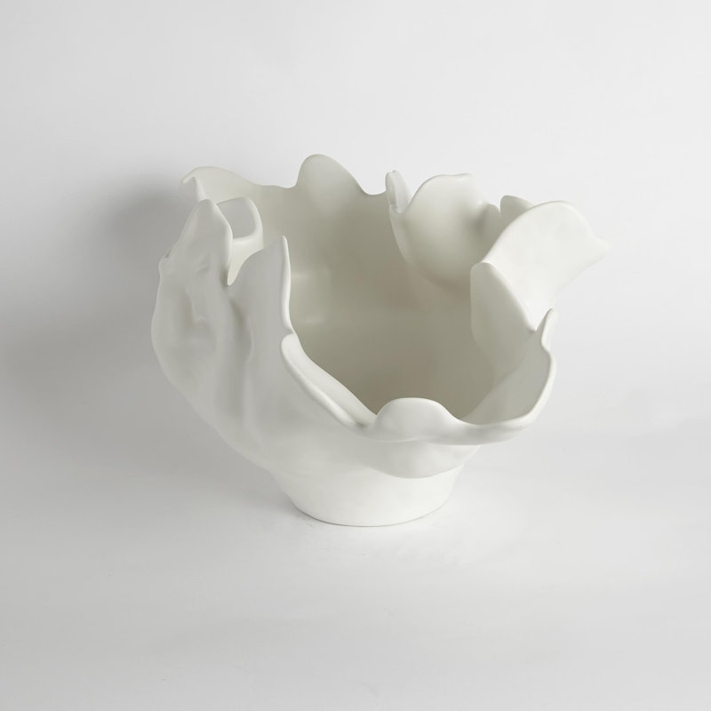 Meteor Bowl-Ivory, 11" H x 12" W x 22" D
