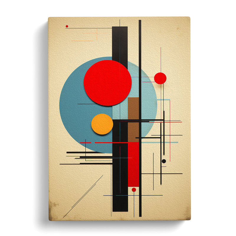 Minimalist Art Constructivism - Wrapped Canvas, 50cm H x 35cm W x 3cm D