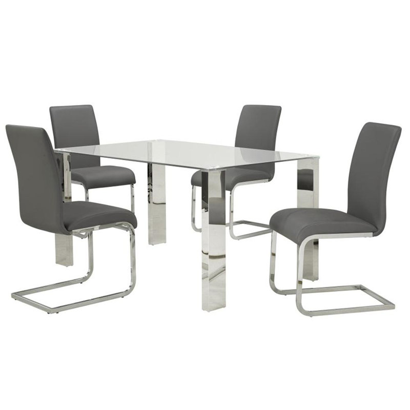 Ensemble repas pour 4 personnes Faizan, Gris