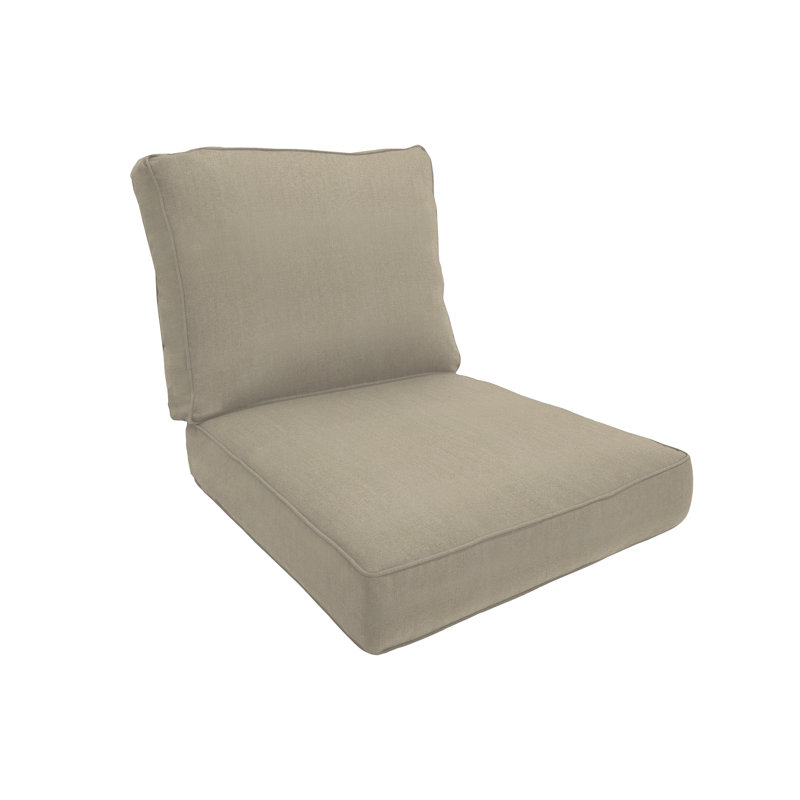 Eddie Bauer Outdoor Lounge Seat/Back Cushion, Canvas Taupe Sunbrella® Canvas, 5" H x 26" W x 30" D