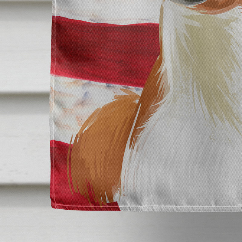 Polyester à 2 côtés 28 x 40 po drapeau maison, Foxhound anglais