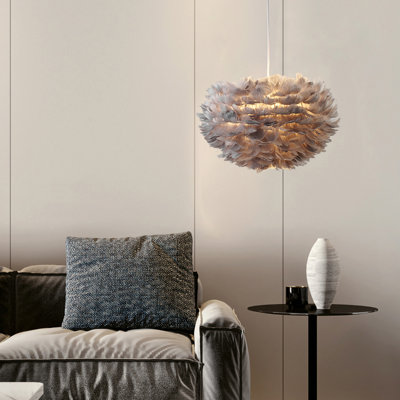 Manrique Eclectic 1 Light Goose Feather Chandelier