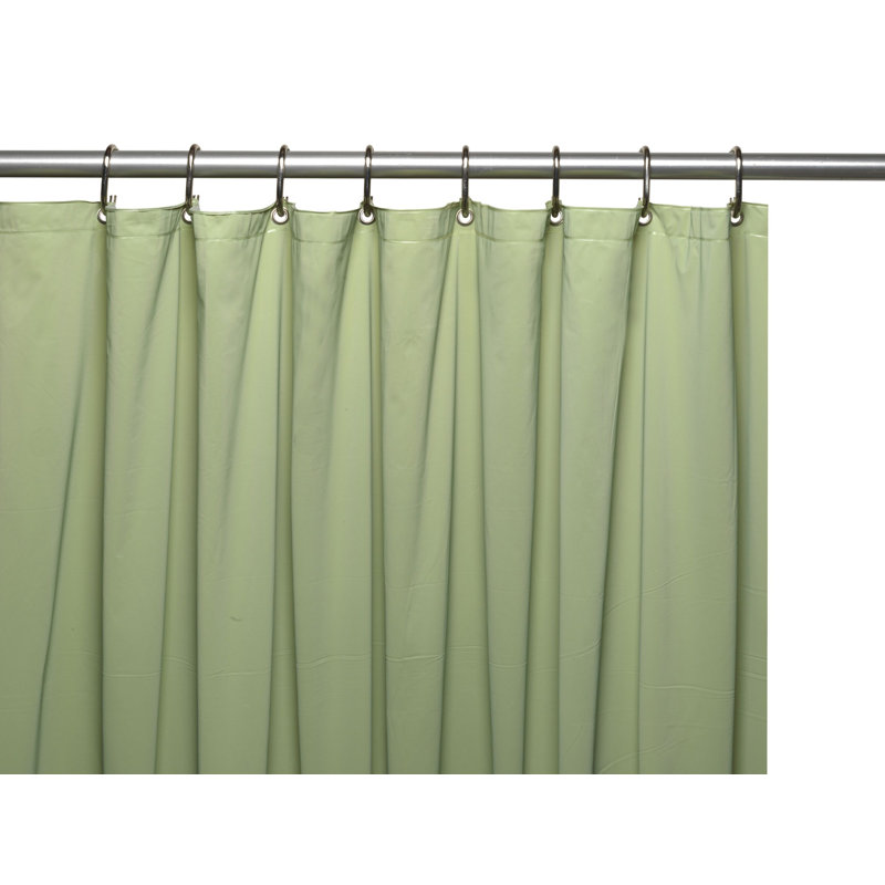Doublure de douche simple en vinyle magnétisé robuste Ianthe, Blanc, 72" H x 70" W