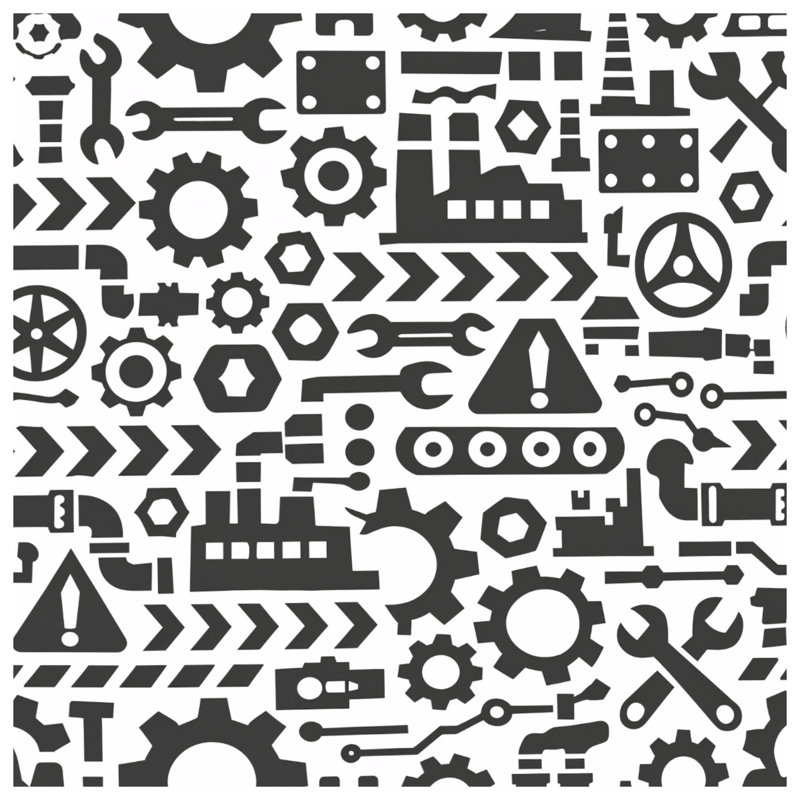 Industrial Tools Pattern Quilted Bedspread All Sizes, King
