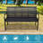 45.7In. Patio Bench Black Steel And WPC