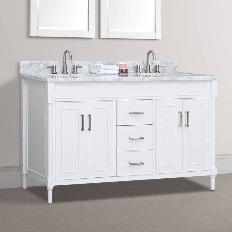 Bristol 61'' W Double Vanity, White