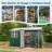 10x8 Ft Green Weather Resistant Outdoor Storage Shed 450 Cubic Feet Gable Roof Grid Window Multi Use For Bikes Lawn Mowers Patio Supplies And Pet Shelter-124520238