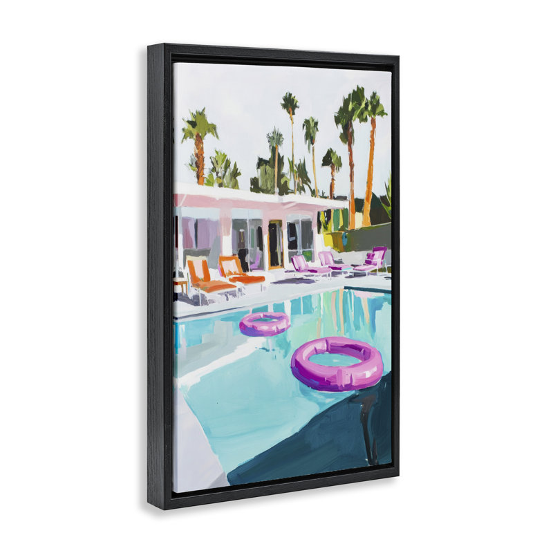 Cadre flottant Palm Springs, 25 x 17, Jet Black Floater Framed