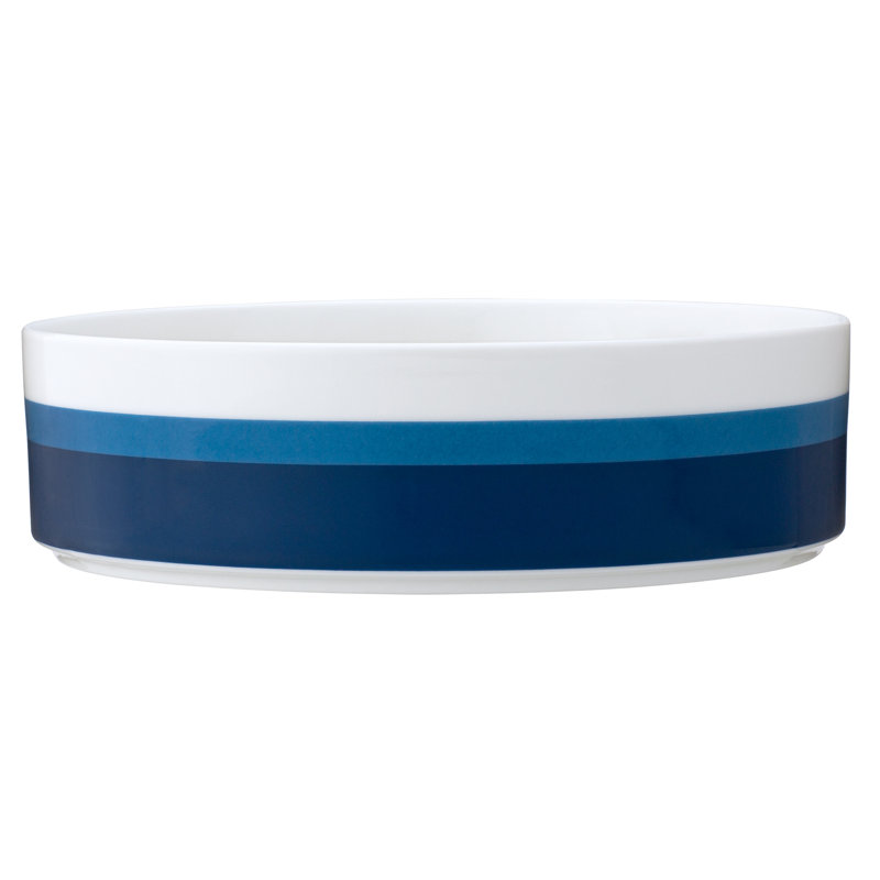 Bol de service à rayures Norstake Colorstax 10 po, 67 oz, Bleu