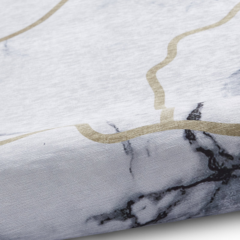 Rawe area rug Printed Rectangle Ivory/Gold, Rectangle 150cm x 230cm