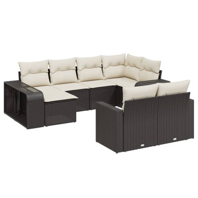 Vidaxl Garden Sofa Set Black